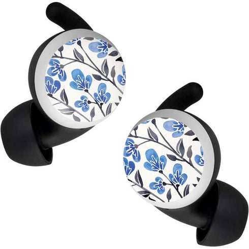 Cat Coq Blue Cherry Blossoms Google Pixel Buds Skin